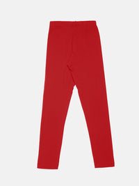 Kids - Girls Ankle Leggings Red