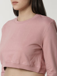 De Moza Ladies Dusty Pink full sleeve Sweat Shirt - De Moza (4334472298559)