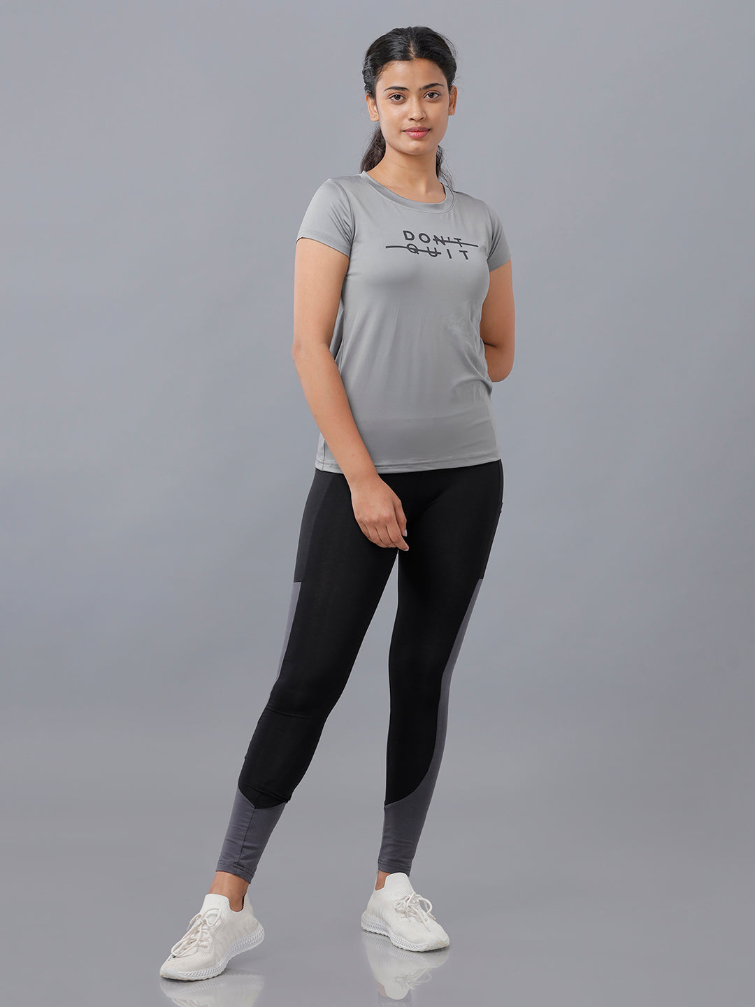 De Moza Ladies Active Wear T-Shirt Grey