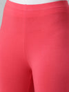 De Moza Ladies Churidar Leggings Solid Cotton Coral - De Moza