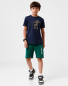 Kids - Boys Printed Shorts Bottle green