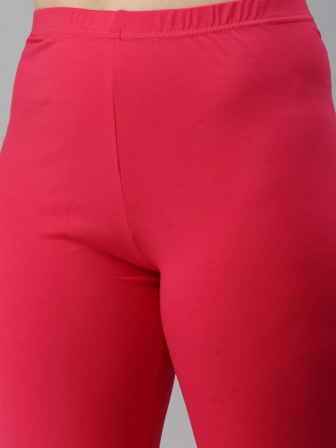 De Moza Women's Premium Churidhar Leggings Solid Cotton Dark Coral - De Moza (6679540596799)