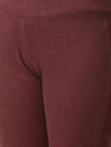 De Moza Ladies Maroon Melange Leggings - De Moza (4332603637823)