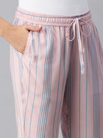 De Moza Ladies Printed Pyjama Pant Calcite Blue