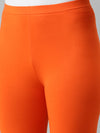 De Moza Ladies Churidar Leggings Solid Cotton Orange - De Moza