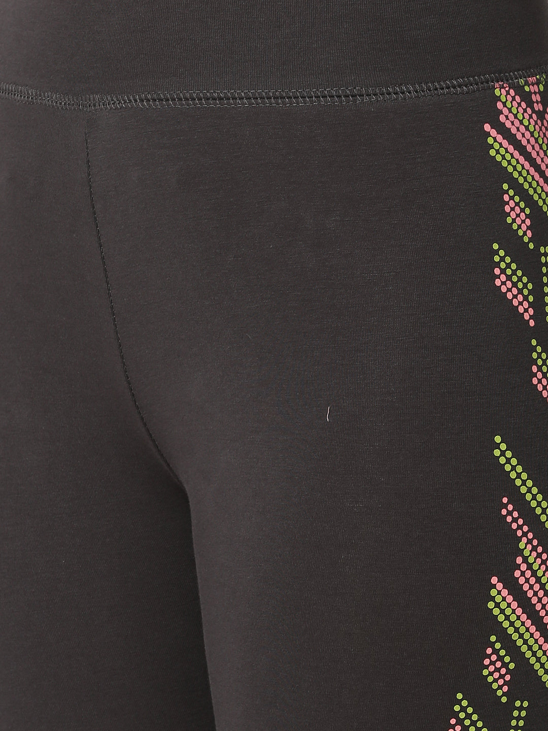 De Moza -  Ladies Printed Ankle Length Leggings Dark Grey - De Moza (4332601737279)