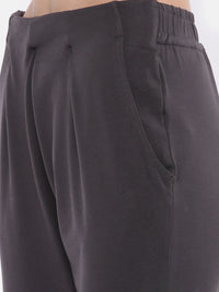 De Moza Women's Cigarette Pant Dark Grey