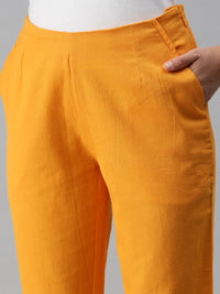 De Moza Women's Cigarette Pant Mustard