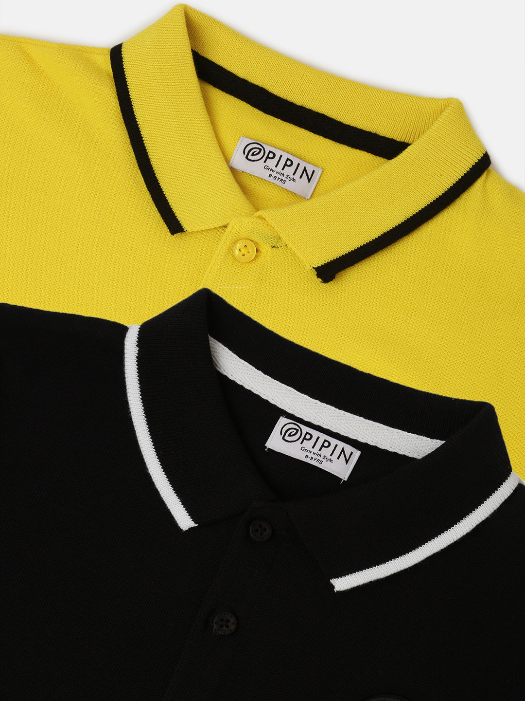 Pack of 2 Pipin Boys T-shirts Black & Yellow