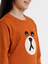 Kids - Girls Printed Sweatshirt Umber