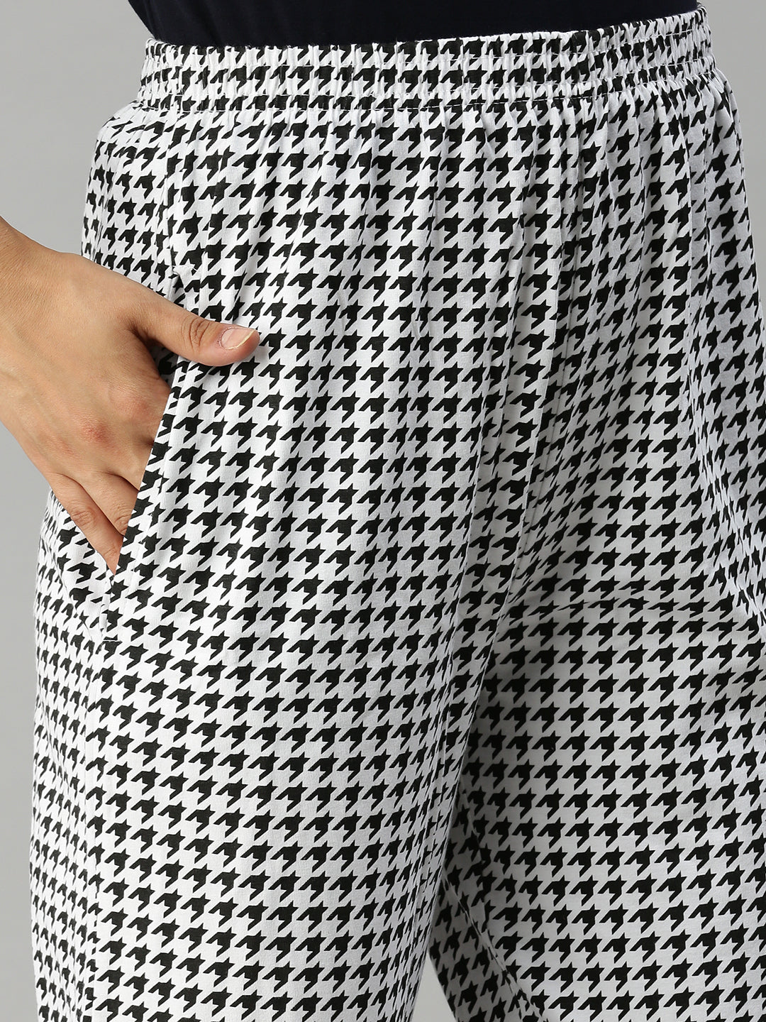 De Moza Ladies Printed Pyjama Pant White