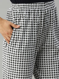 De Moza Ladies Printed Pyjama Pant White