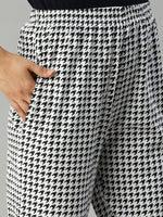 De Moza Ladies Printed Pyjama Pant White