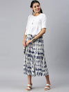 De Moza Women’s Printed Culottes Indigo