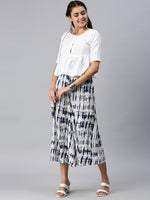 De Moza Women’s Printed Culottes Indigo