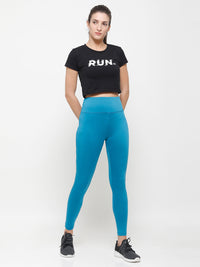 De Moza Ladies Active Wear Leggings Turkish Blue