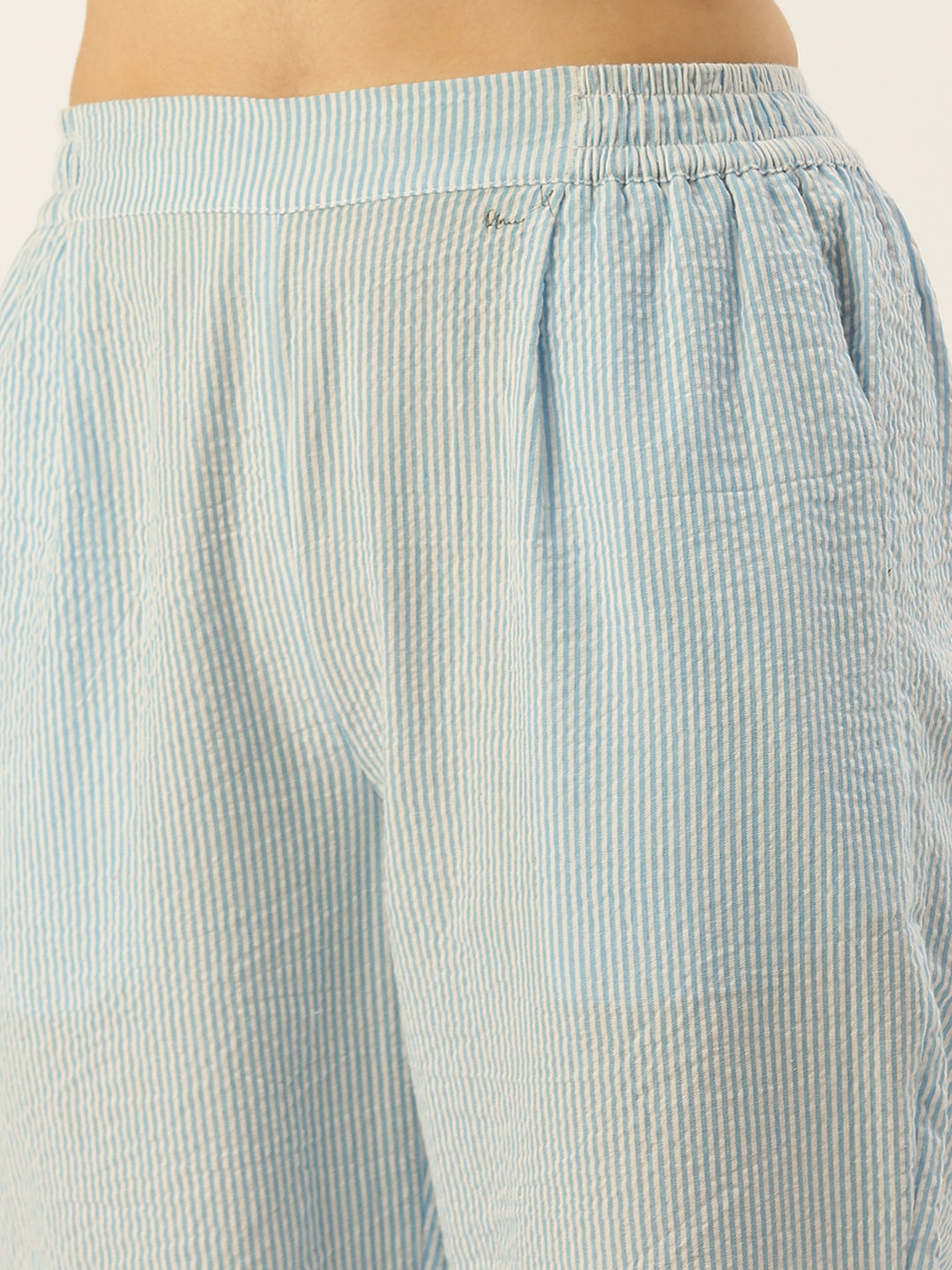 De Moza Women's Casual Pant Light Blue