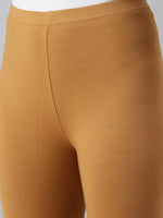 De Moza Ladies Churidar Leggings Solid Cotton Biscut - De Moza