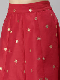 De Moza Women's Printed Skirt Red