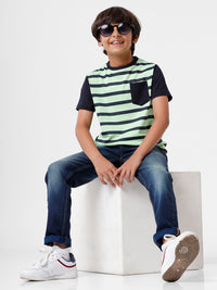 Pack of 2 Pipin Boys T-shirt Navy Blue & Pista Green