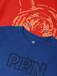 Pack of 2 Pipin Boys Printed T-shirts Light Blue & Red