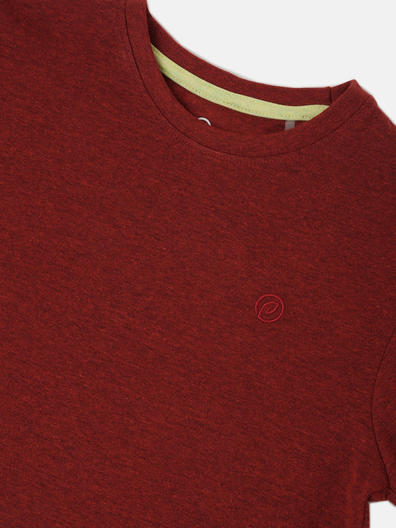 PIPIN Boys Printed T-shirt Red Melange
