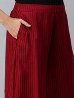 De Moza Women’s Printed Culottes Maroon