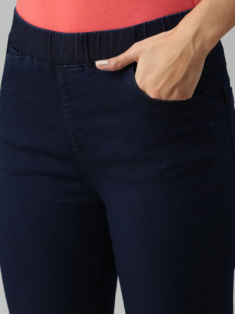 De Moza Women's Jeggings Enzyme Blue