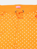 Kids - Girls Printed Jogger Orange