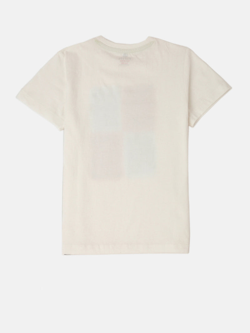 PIPIN Boys Printed T-shirt Offwhite