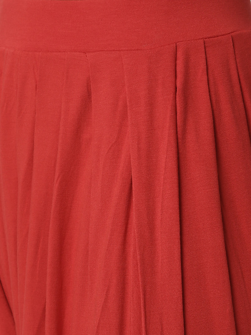 De Moza Women's Patiala Pant Red