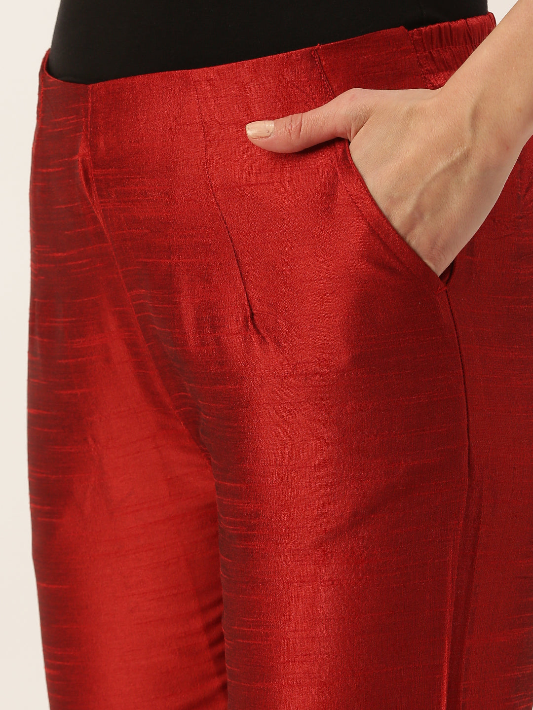 De Moza Women’s Cigarette Pant Maroon