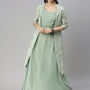 De Moza Women’s Lehenga Set Pista Green (3Piece set)