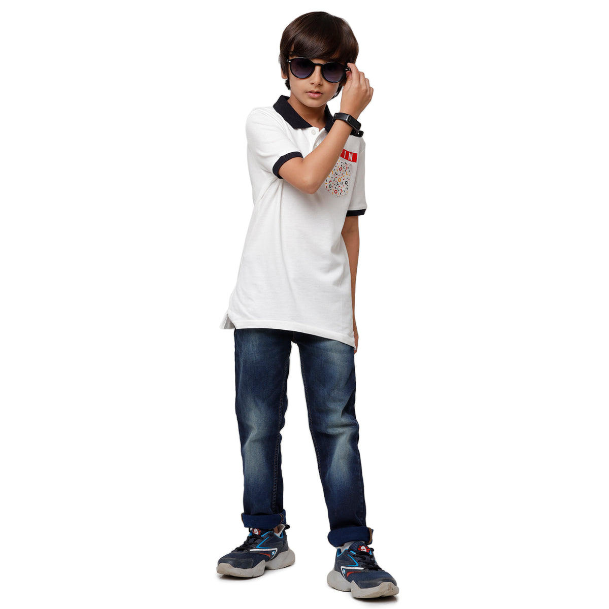 Pack of 2 Pipin Boys T-shirt Offwhite & Dark Grey