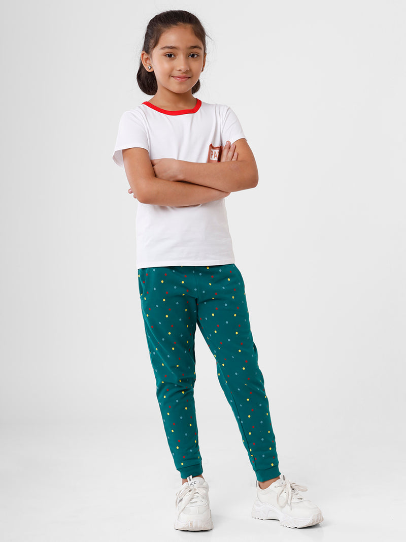 Kids - Girls Printed Jogger Bottle green