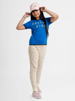 Kids - Girls Printed Jogger Luminary Green