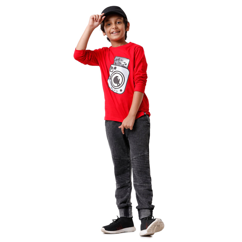 Pack of 2 Pipin Boys T-shirt Bottle green & Raising Red