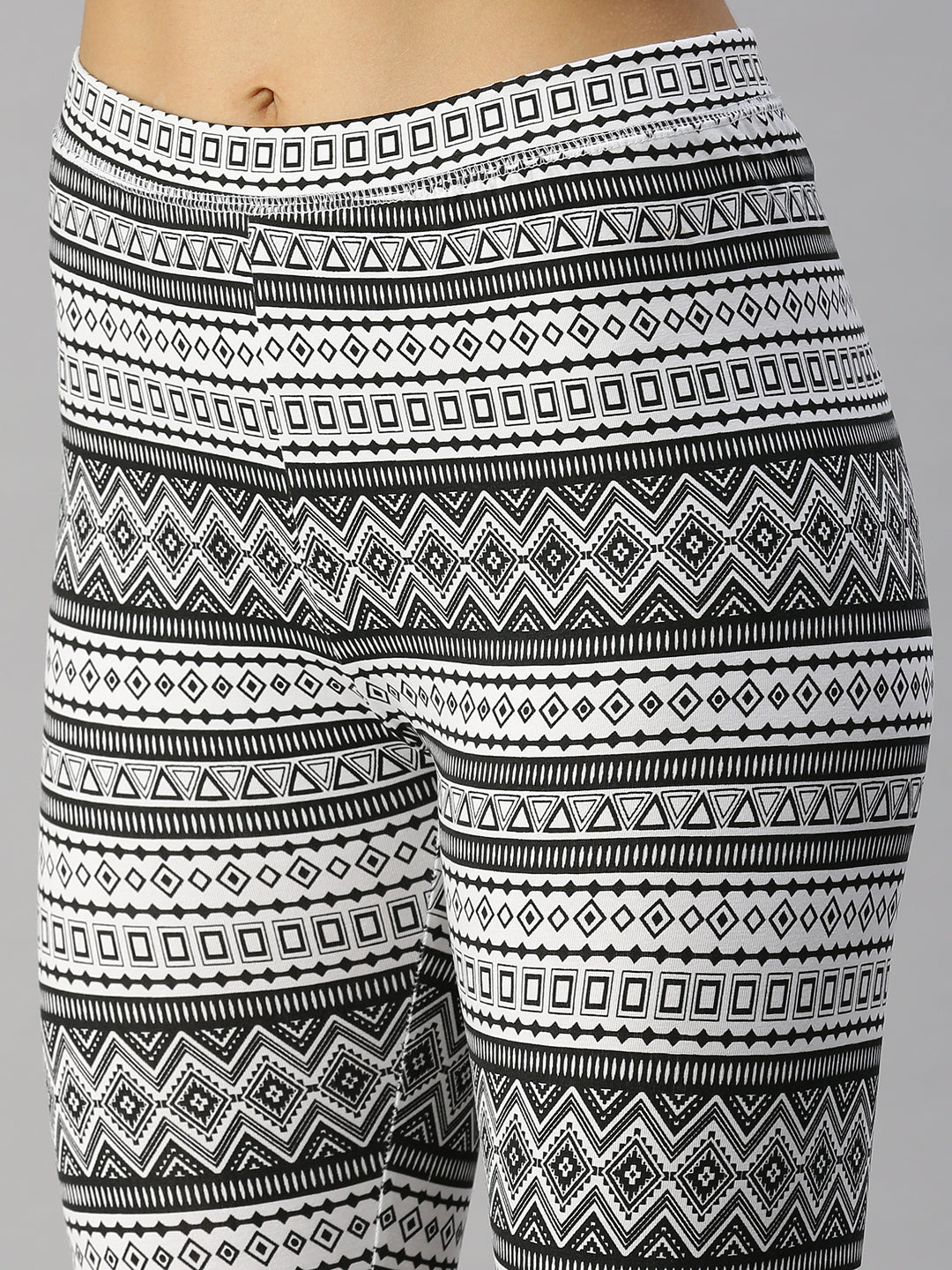 De Moza Ladies Printed Leggings Black