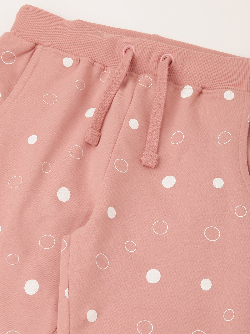 PIPIN Girls Printed Jogger Rose Tan