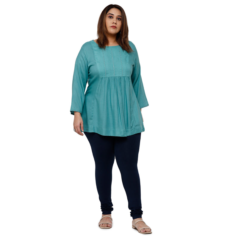 De Moza Women Plus Size Churidar Leggings Dark Navy Blue