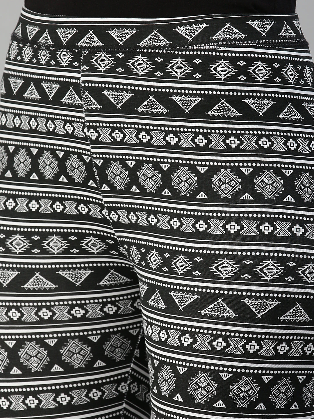 De Moza Women’s Printed Ankle Leggings Black
