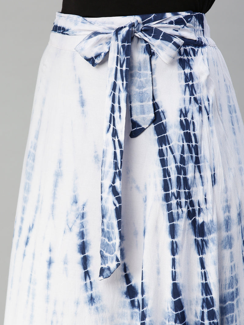 De Moza Women's Printed Skirt Indigo