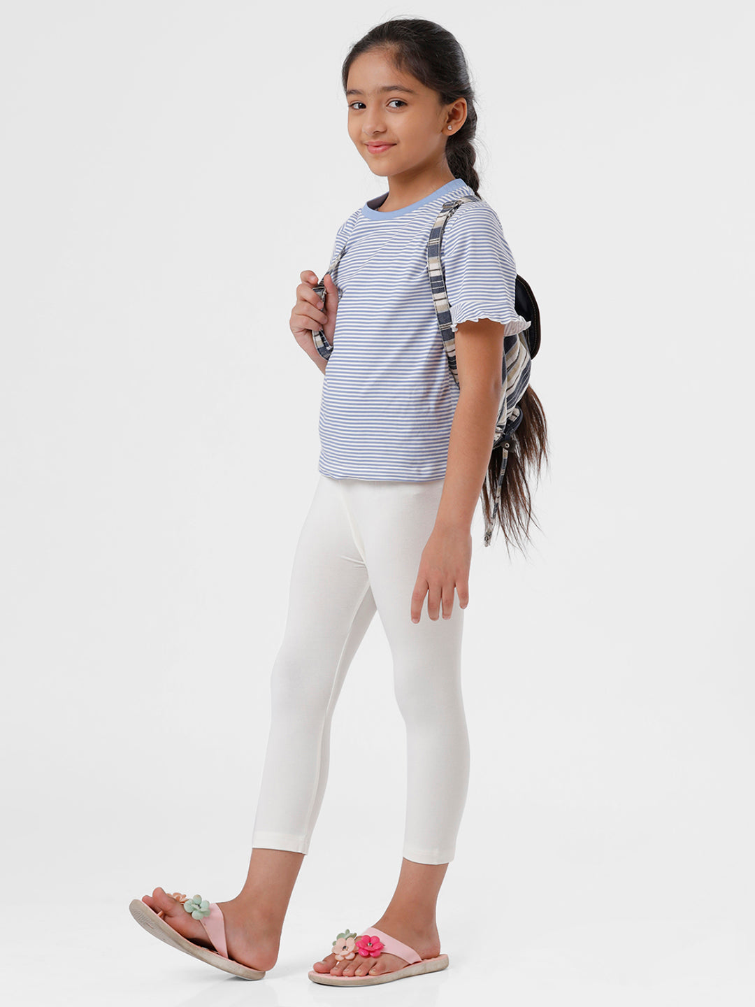 Kids - Girls 3/4TH Leggings Offwhite