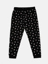 Kids - Girls Printed Jogger Black