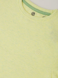 PIPIN Boys Printed T-shirt Neon Yellow Melange