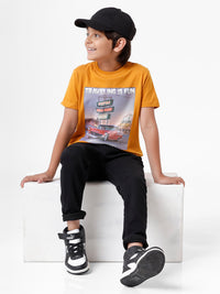 Pack of 2 Pipin Boys T-shirt Black & Mustard