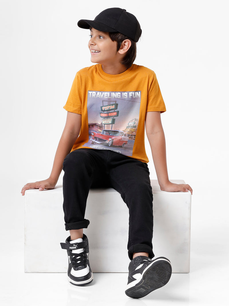 Pack of 2 Pipin Boys T-shirt Black & Mustard