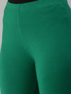 De Moza Women Churidar Leggings Solid Cotton Green
