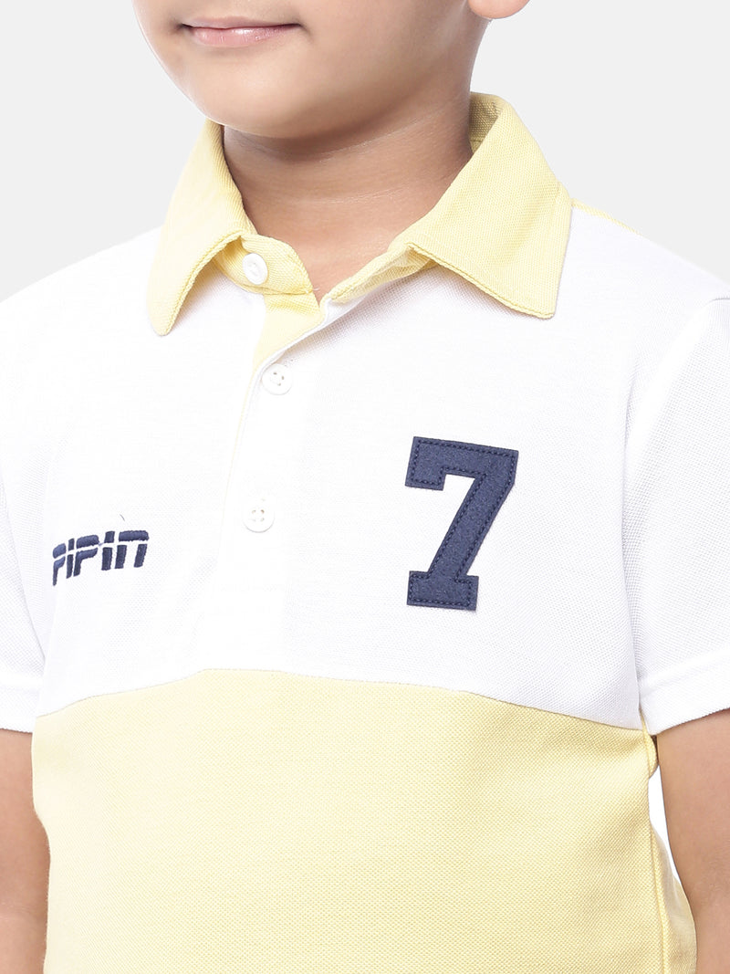 Kids - Boys Printed Half Sleeve T-Shirt Dusty Yellow