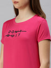 Ladies Half Sleeve Active-T-Shirt Neon Pink